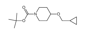 4-cyclopropylmethoxypiperidine-1-carboxylic acid t-butyl ester结构式