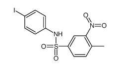 N-(4-iodophenyl)-4-methyl-3-nitrobenzenesulfonamide结构式