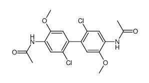 N,N'-(2,2'-dichloro-5,5'-dimethoxy-biphenyl-4,4'-diyl)-bis-acetamide结构式