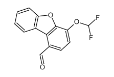 4-difluoro-methoxy-dibenzofuran-1-carboxaldehyde结构式