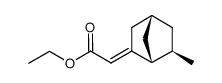 [(1R,4R,6R)-6-Methyl-bicyclo[2.2.1]hept-(2E)-ylidene]-acetic acid ethyl ester结构式