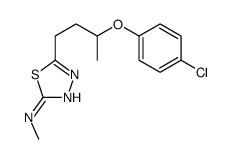 5-[3-(4-chlorophenoxy)butyl]-N-methyl-1,3,4-thiadiazol-2-amine Structure