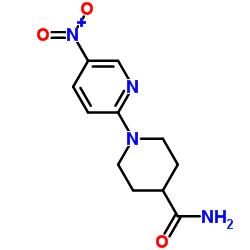 1-(5-NITROPYRIDIN-2-YL)PIPERIDINE-4-CARBOXAMIDE结构式