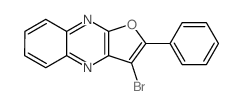 Furo[2,3-b]quinoxaline, 3-bromo-2-phenyl-结构式