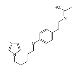 N-[2-[4-(5-imidazol-1-ylpentoxy)phenyl]ethyl]acetamide结构式
