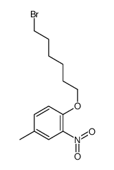 1-(6-bromohexoxy)-4-methyl-2-nitrobenzene结构式