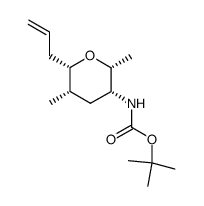tert-butyl ((2R,3R,5S,6S)-6-allyl-2,5-dimethyltetrahydro-2H-pyran-3-yl)carbamate Structure