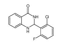 2-(2-chloro-6-fluorophenyl)-2,3-dihydroquinazolin-4(1H)-one结构式