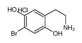 2-(2-aminoethyl)-5-bromobenzene-1,4-diol,hydrochloride Structure