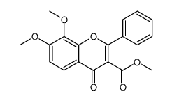 7,8-Dimethoxy-3-(methoxycarbonyl)-2-phenyl-4H-benzopyran-4-one结构式