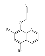 2-(5,7-dibromoquinolin-8-yl)oxyacetonitrile结构式
