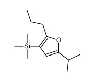 trimethyl-(5-propan-2-yl-2-propylfuran-3-yl)silane Structure