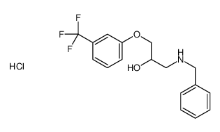 1-(benzylamino)-3-[3-(trifluoromethyl)phenoxy]propan-2-ol,hydrochloride Structure