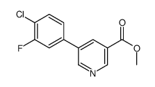 methyl 5-(4-chloro-3-fluorophenyl)pyridine-3-carboxylate结构式