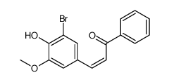 3-(3-bromo-4-hydroxy-5-methoxyphenyl)-1-phenylprop-2-en-1-one结构式