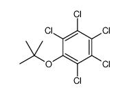 1,2,3,4,5-pentachloro-6-[(2-methylpropan-2-yl)oxy]benzene Structure