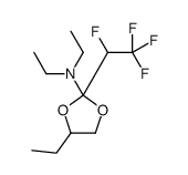 N,N,4-triethyl-2-(1,2,2,2-tetrafluoroethyl)-1,3-dioxolan-2-amine结构式