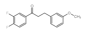 3',4'-DIFLUORO-3-(3-METHOXYPHENYL)PROPIOPHENONE结构式