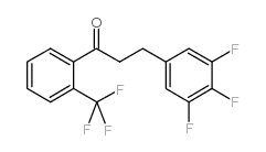 2'-TRIFLUOROMETHYL-3-(3,4,5-TRIFLUOROPHENYL)PROPIOPHENONE structure