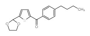 2-(4-N-BUTYLBENZOYL)-5-(1,3-DIOXOLAN-2-YL)THIOPHENE structure