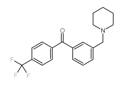 3-PIPERIDINOMETHYL-4'-TRIFLUOROMETHYLBENZOPHENONE结构式