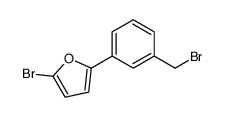 2-bromo-5-[3-(bromomethyl)phenyl]furan Structure