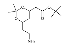 (4R-cis)-1,1-dimethylethyl-[6-(2-aminoethyl)-2,2-dimethyl-1,3-dioxan-4-yl]acetate结构式