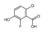 6-Chloro-2-fluoro-3-hydroxybenzoic acid结构式