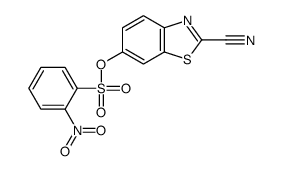 (2-cyano-1,3-benzothiazol-6-yl) 2-nitrobenzenesulfonate结构式