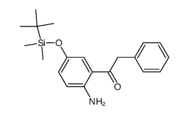1-(2-amino-5-(tert-butyldimethylsilyloxy)phenyl)-2-phenylethanone结构式