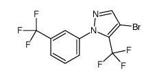 4-bromo-5-(trifluoromethyl)-1-[3-(trifluoromethyl)phenyl]pyrazole结构式