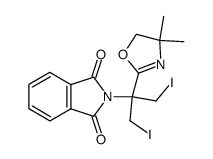 2-(2-N-phthalimido-1,3-diiodopropan-2-yl)-4,4-dimethyl-4,5-dihydrooxazole Structure