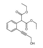 diethyl 2-(2-(3-hydroxyprop-1-ynyl)phenyl)malonate Structure