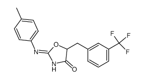 5-(3-(Trifluoromethyl)benzyl)-2-(p-tolylimino)oxazolidin-4-one Structure