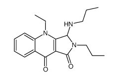 4-ethyl-2,3-dihydro-2-propyl-3-(N-propylamino)pyrrolo[3,4-b]quinolin-1,9-dione结构式