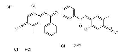 4-(benzoylamino)-5-chloro-2-methylbenzenediazonium tetrachlorozincate (2:1) Structure