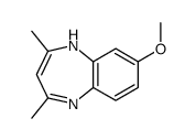 8-甲氧基-2,4-二甲基-1H-1,5-苯并二氮杂卓结构式