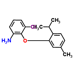 3-Chloro-2-(2-isopropyl-5-methylphenoxy)aniline结构式