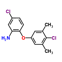 5-Chloro-2-(4-chloro-3,5-dimethylphenoxy)aniline结构式