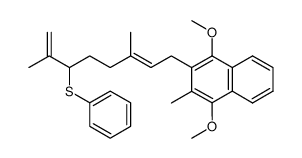 (E)-(8-(1,4-dimethoxy-3-methylnaphthalen-2-yl)-2,6-dimethylocta-1,6-dien-3-yl)(phenyl)sulfane Structure