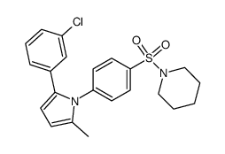 1-{4-(2-(3-chloro-phenyl)-5-methyl-pyrrol-1-yl)-benzenesulfonyl}-piperidine Structure