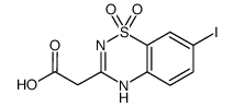 (7-iodo-1,1-dioxo-1,4-dihydro-1λ6-benzo[e][1,2,4]thiadiazin-3-yl)-acetic acid结构式