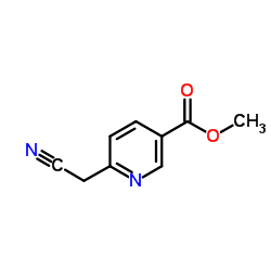 3-Pyridinecarboxylic acid, 6-(cyanomethyl)-, Methyl ester Structure