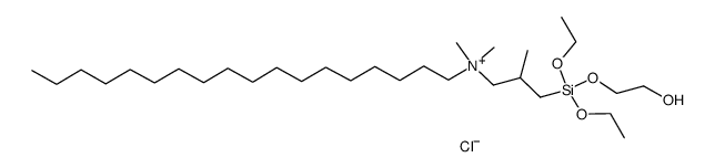 3-((2-hydroxyethoxy)diethoxysilyl)-2-methylpropyldimethyloctadecylammonium chloride Structure