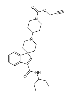 1'-(cyclohexylmethyl)-N-(pentan-3-yl)spiro[indene-1,4'-piperidine]-3-carboxamide Structure