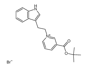 N-<β-Indolyl-3-ethyl>-3-t-butyloxycarbonylpyridiniumbromid Structure