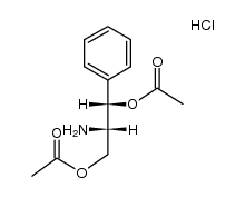 (1RS,2RS)-1,3-diacetoxy-2-amino-1-phenyl-propane, hydrochloride Structure