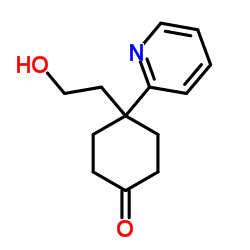 4-(2-Hydroxyethyl)-4-(2-pyridinyl)cyclohexanone结构式