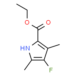 4-FLUORO-3,5-DIMETHYL-1H-PYRROLE-2-CARBOXYLIC ACID ETHYL ESTER结构式