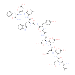 minigastrin, des-Trp(1)-Asp(5)-Leu(12)-结构式